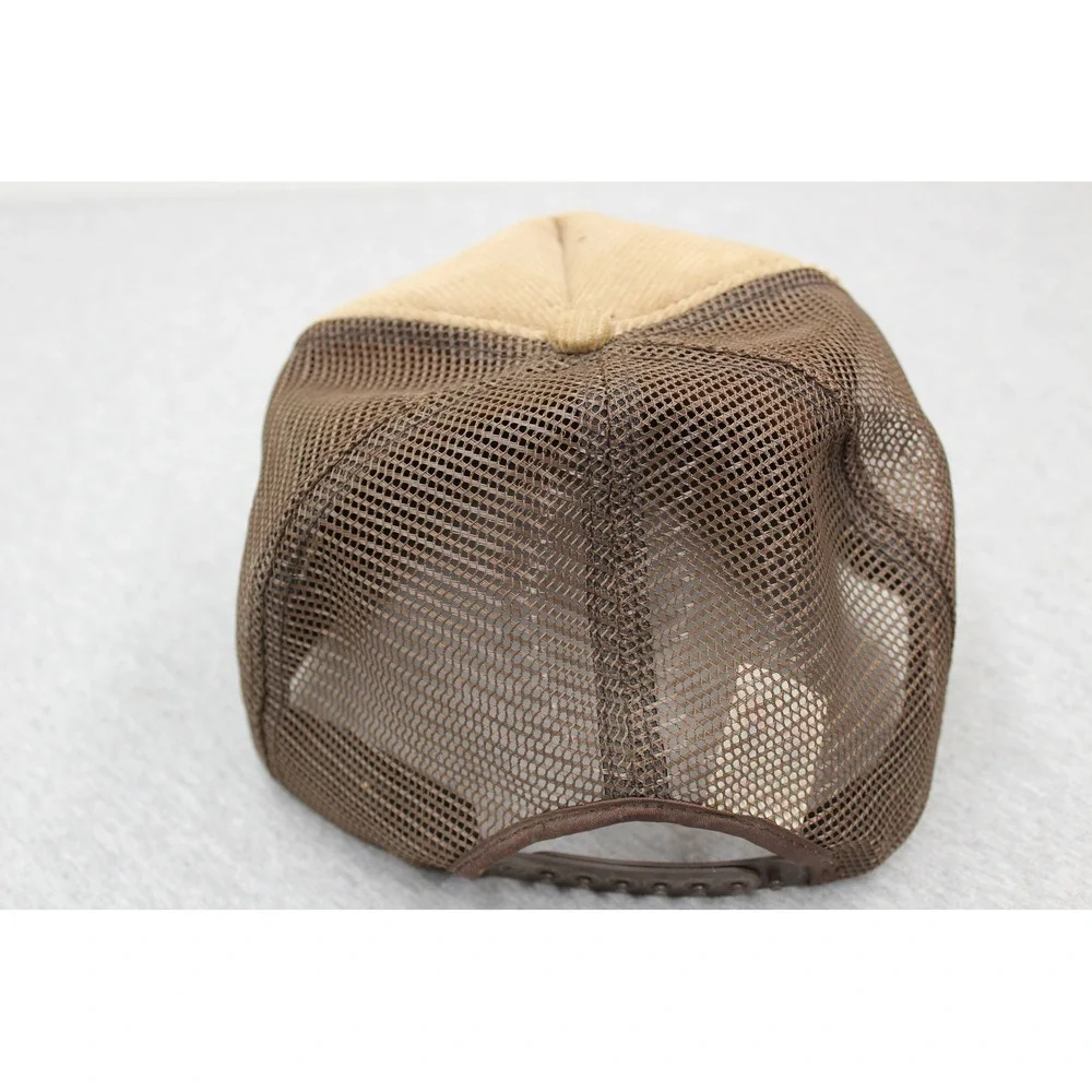 Red Man Hat Mens OSFM Brown Golden Blend Trucker Corduroy Mesh Snapback USA Made
